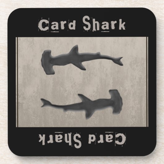 Card Shark Gray Getränkeuntersetzer (Vorderseite)