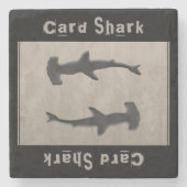 Card Shark Gray Steinuntersetzer (Vorderseite)