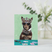 Card Shark King Postkarte (Stehend Vorderseite)