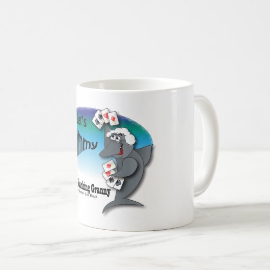 Card Sharking Granny Kaffeetasse (VorderseiteRechts)