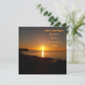 Card Sunset Birthday Karte (Stehend Vorderseite)