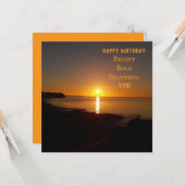 Card Sunset Birthday Karte (Vorderseite/Rückseite Beispiel)