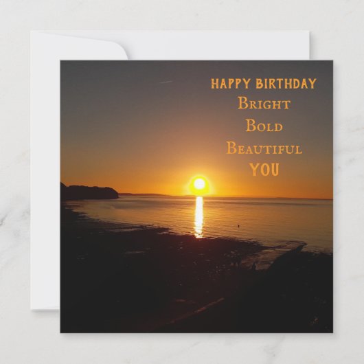 Card Sunset Birthday Karte (Vorderseite)