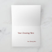 Card Template - Christmas Pine & Bows Feiertagskarte (Innenseite)