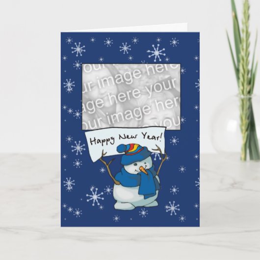 Card Template - Happy New Year! Feiertagskarte (Vorderseite)