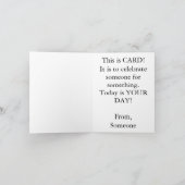 CARD, The last card you'll every have to buy! Karte (Innenseite)