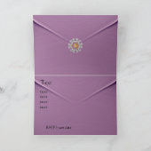 Card Verlobung Pink Mauve Diamond Jewel Einladung (Innenseite)