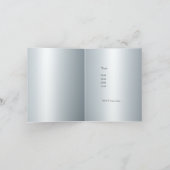 Card Verlobung Silver Blue Ring Butterfly Einladung (Innenseite)