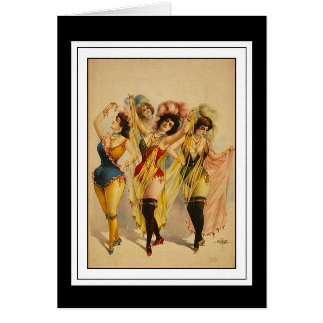 Card Vintage Tanzmädchen (Vorne)