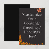 Card Vorlagen/ Grußvorlage - Personalisieren Sie e Dankeskarte (Vorne/Hinten)