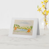 Card Wasserfarbe / Hafen vor der San Francisco Bay Karte (Gelbe Blume)