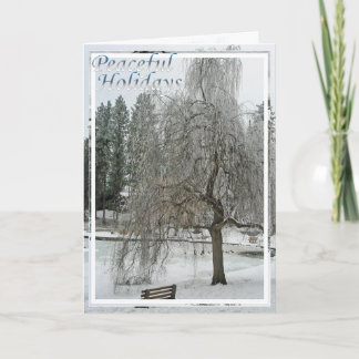 Card, Weihnachten, Neujahr - Friedliche Feiertage Feiertagskarte