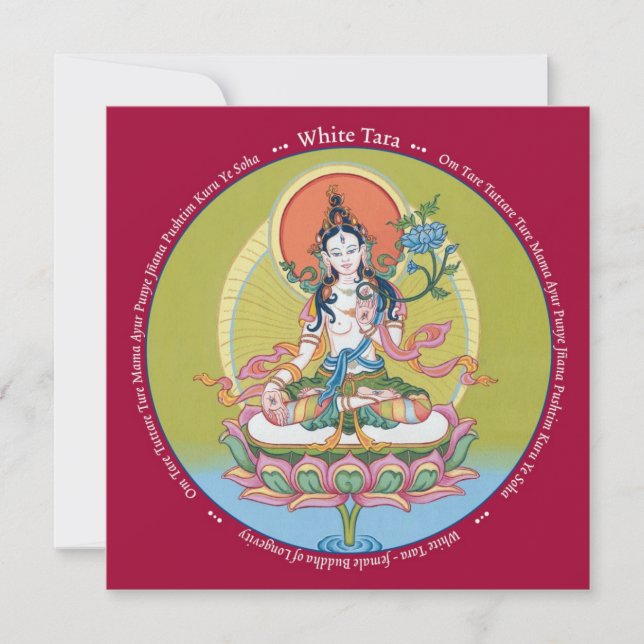CARD White Tara - mit Umschlag (Vorderseite)