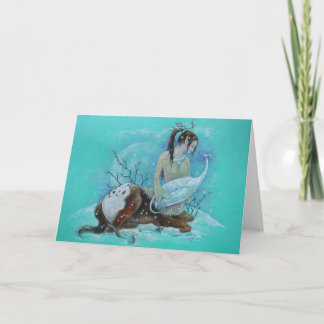 Card - Winter Centaur & Snow Dragon Feiertagskarte