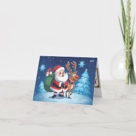 card with christmas writing and christmas images dankeskarte