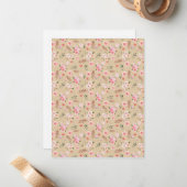 Card with flowers mitteilungskarte (Vorderseite/Rückseite Beispiel)