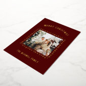 Card With Foil- Personalised Photo Merry Christmas Folieneinladung (Gedreht)