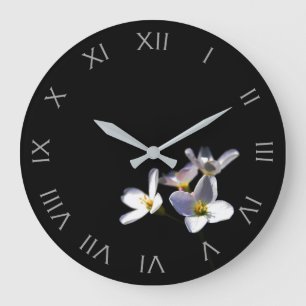 Cardamine Pratensis Flowers Grey Roman Num wccn Große Wanduhr