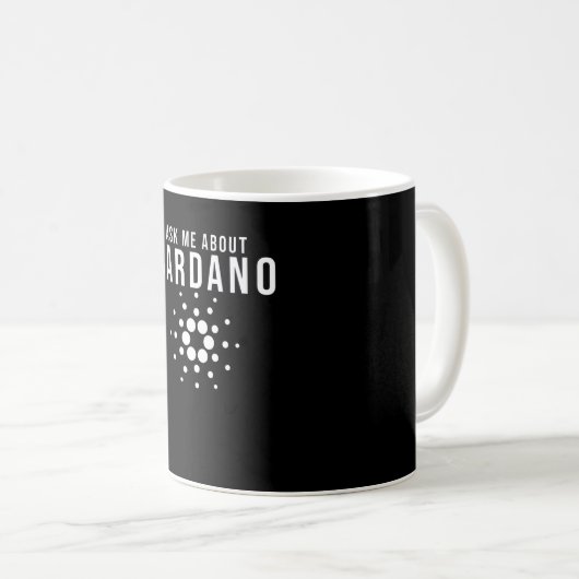 Cardano ADA Kryptowährung Kaffeetasse (VorderseiteRechts)