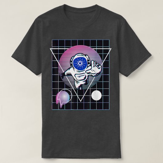 Cardano Crypto Astronaut Outer Space T-Shirt (Design vorne)