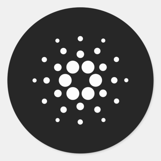 Cardano Design Runder Aufkleber (Vorderseite)