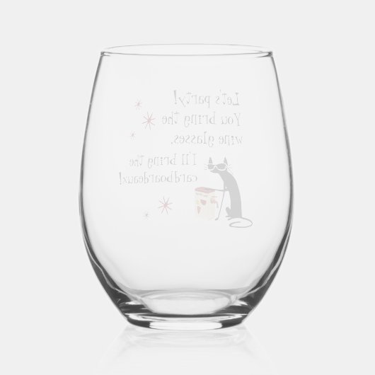 Cardboardeaux für Box Weinkultur und Erde Weinglas Ohne Stiel (Rückseite)