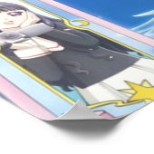 Cardcaptor Sakura in Blau Poster (Ecke)