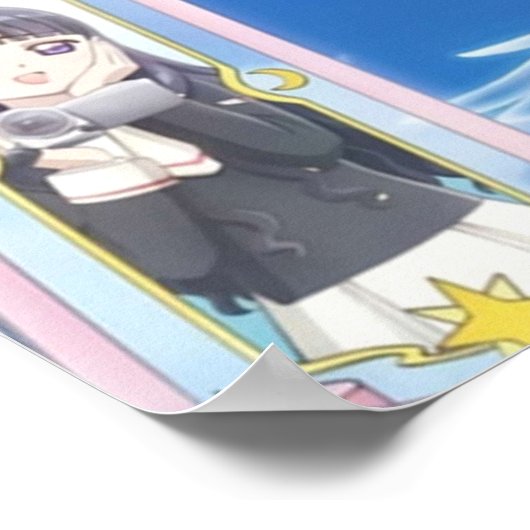 Cardcaptor Sakura in Blau Poster (Ecke)
