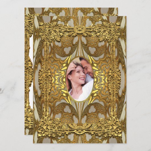 Cardellastine 5,5 x 7,5" Foto Hochzeit Einladung (Vorne/Hinten)