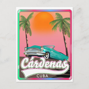 Cárdenas Cuba Vintage Reiseplakat Feiertagspostkarte