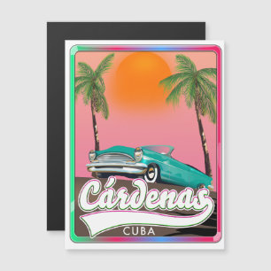 Cárdenas Cuba Vintage Reiseplakat Magnetkarte