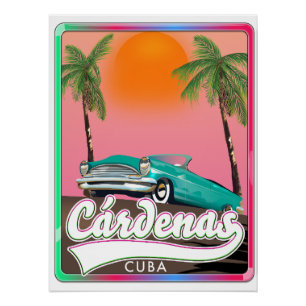Cárdenas Cuba Vintage Reiseplakat Poster