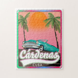 Cárdenas Cuba Vintage Reiseplakat Puzzle