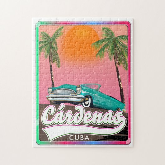 Cárdenas Cuba Vintage Reiseplakat Puzzle (Vertikal)