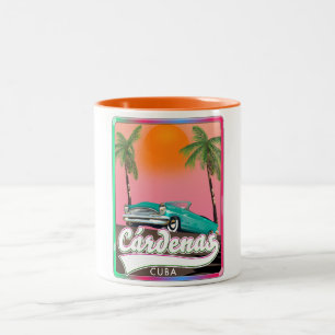 Cárdenas Cuba Vintage Reiseplakat Zweifarbige Tasse