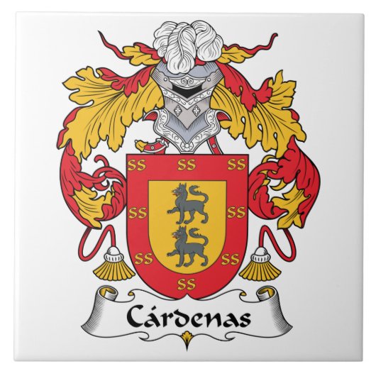 Cardenas Familienwappen Fliese (Vorderseite)