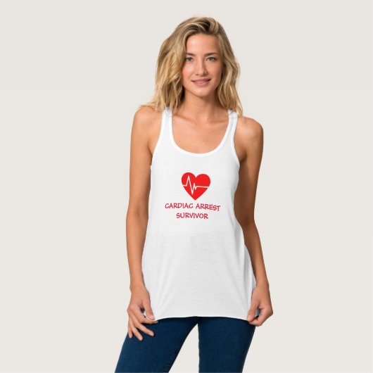 Cardiac Arrest Survivor Tank Top (Vorderseite Vollansicht)