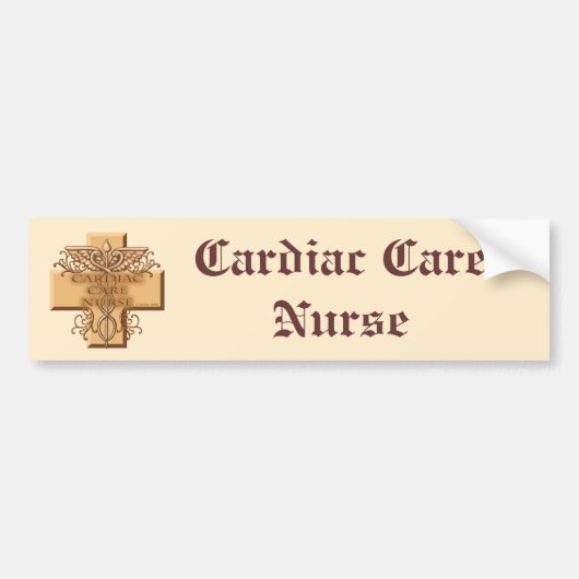 Cardiac Care Nurse Caduceus individuelle Name Autoaufkleber (Vorne)