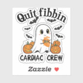 Cardiac Crew Funny Boo-Ghost Pumpkin Aufkleber (Blatt)