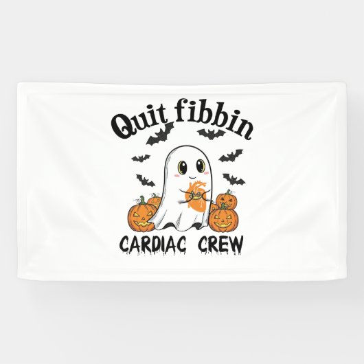 Cardiac Crew Funny Boo-Ghost Pumpkin Banner (Horizontal)