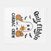 Cardiac Crew Funny Boo-Ghost Pumpkin Fleecedecke (Vorderseite (Horizontal))