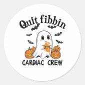 Cardiac Crew Funny Boo-Ghost Pumpkin Runder Aufkleber (Vorderseite)