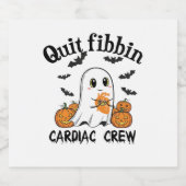Cardiac Crew Funny Boo-Ghost Pumpkin Schaumweinetikett (Einzelnes Label)