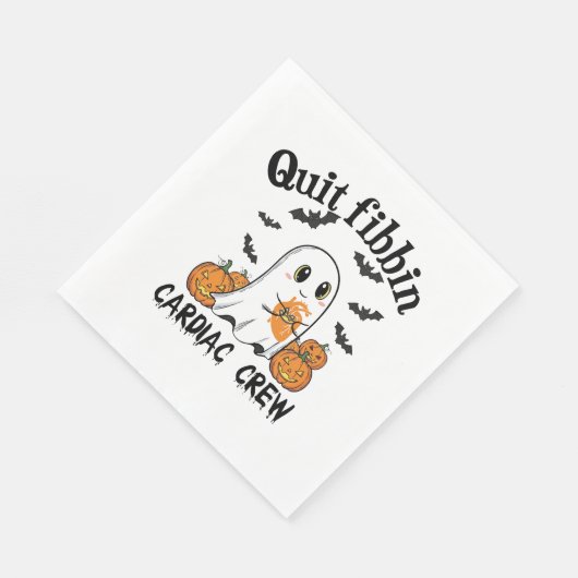 Cardiac Crew Funny Boo-Ghost Pumpkin Serviette (Ecke)