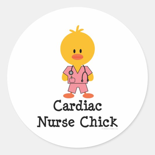 Cardiac Nurse Chick Stickers (Vorderseite)