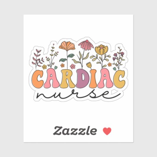 Cardiac Nurse CVICU Kardiovaskuläre Nurie Aufkleber (Blatt)