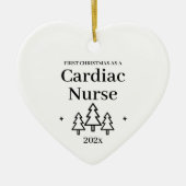Cardiac Nurse First Christmas Keramik Ornament (Vorne)