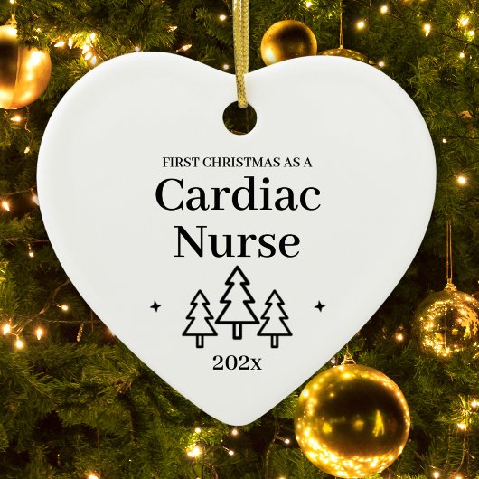 Cardiac Nurse First Christmas Keramik Ornament