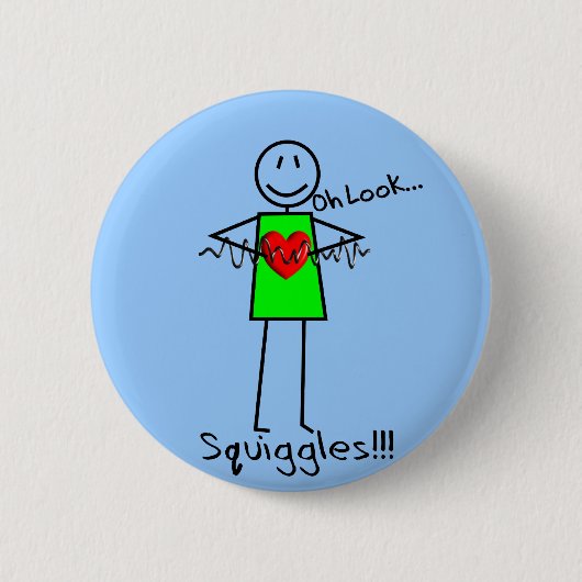 Cardiac Nurse Gifts Stick Person Design V-Fib Button (Vorderseite)
