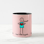 Cardiac Nurse Gifts Stick Person Design V-Fib Zweifarbige Tasse (Mittel)